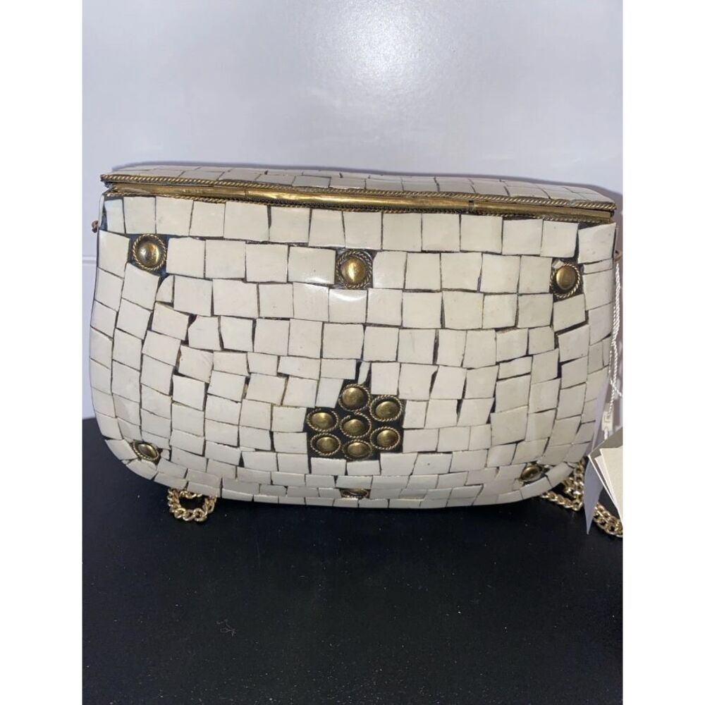 Antik Kraft Bohemian Style Womens Metal Honey Clutch/ Crossbody Bag NWT - Picture 4 of 9